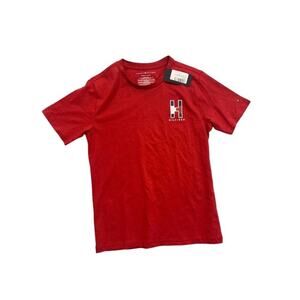 Medium (12/14) Tommy Hilfiger Boys New Scarlet Sage Red Tshirt Short Sleeve
